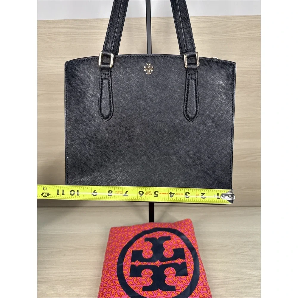 Authentic Tory Burch Emerson Structured Work Satchel Tote‎ Bag Black NO STRAP